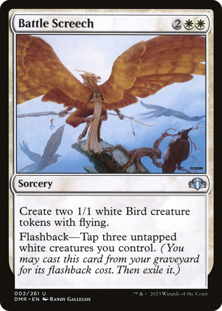 Battle Screech [Dominaria Remastered] Magic: The Gathering