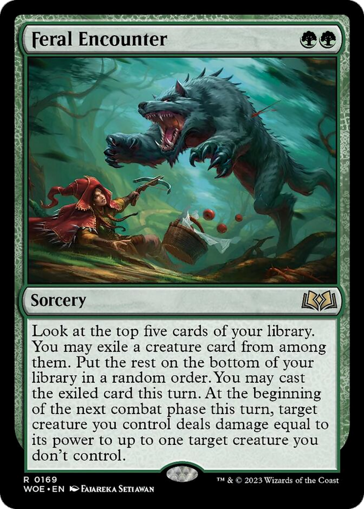 Feral Encounter [Wilds of Eldraine] Magic: The Gathering