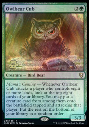 Owlbear Cub [Commander Legends: Battle for Baldur's Gate Prerelease Promos] Magic: The Gathering