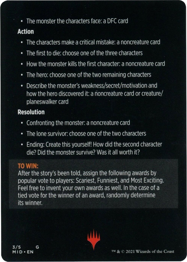 Into the Story: Horror Edition (Magic Minigame) [Innistrad: Midnight Hunt Minigame] Magic: The Gathering