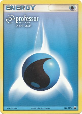 Water Energy (106/109) (2004 2005) [Professor Program Promos] Pokémon