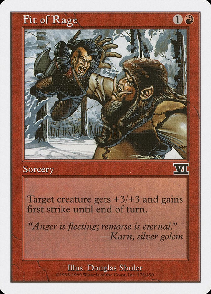 Fit of Rage [Classic Sixth Edition] Magic: The Gathering