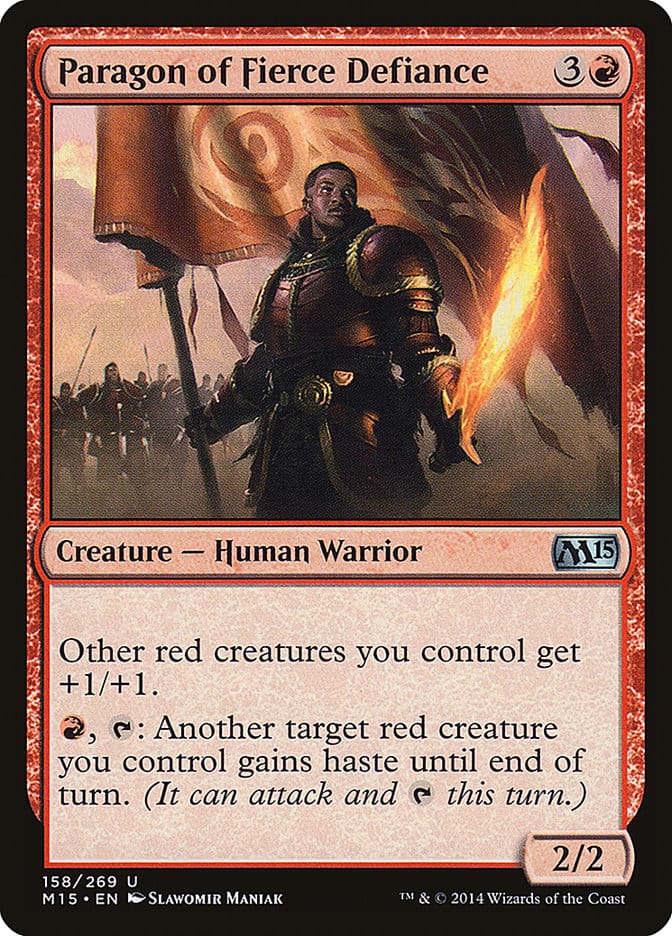 Paragon of Fierce Defiance [Magic 2015] Magic: The Gathering