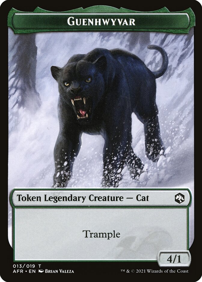 Spider // Guenhwyvar Double-Sided Token [Dungeons & Dragons: Adventures in the Forgotten Realms Tokens] Magic: The Gathering