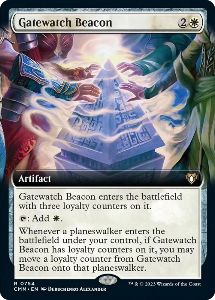 Gatewatch Beacon (Extended Art) [Commander Masters] Magic: The Gathering