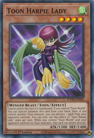 Toon Harpie Lady [TOCH-EN002] Super Rare - Yugioh Cards For Your TCG Needs!