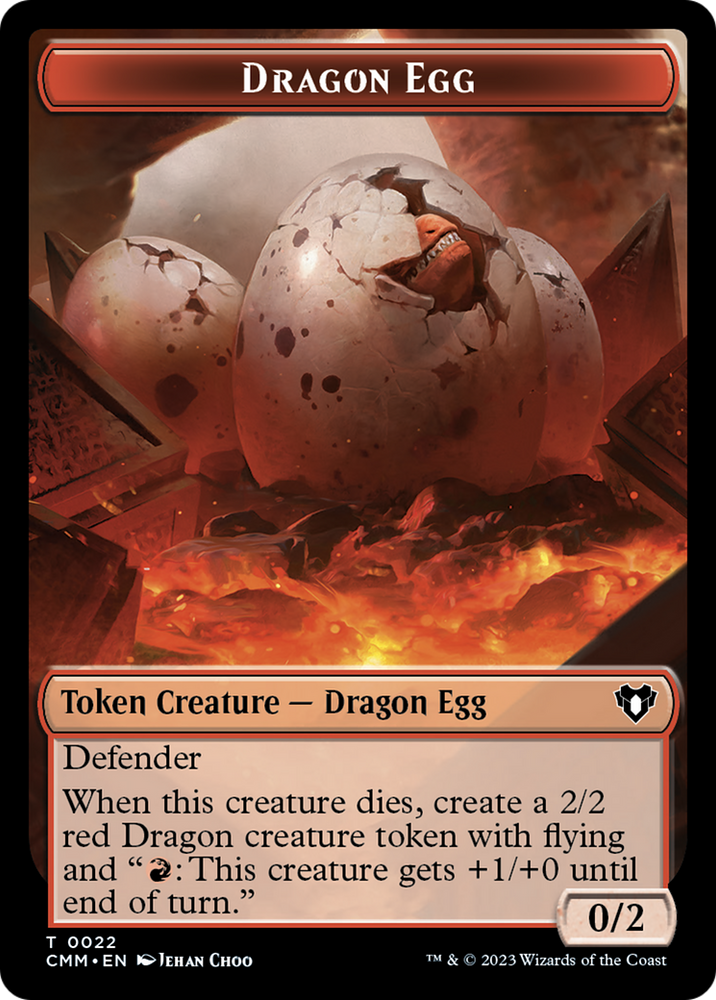 Dragon Egg Token [Commander Masters Tokens] Magic: The Gathering