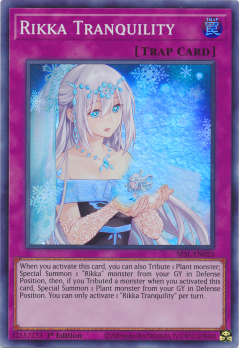 Rikka Tranquility [SESL-EN025] Super Rare - Yugioh Cards For Your TCG Needs!