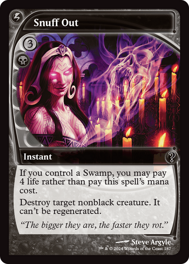 Snuff Out (Future Sight) [Mystery Booster 2] Magic: The Gathering