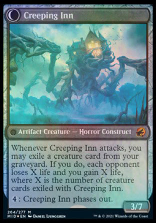 Hostile Hostel // Creeping Inn [Innistrad: Midnight Hunt Prerelease Promos] Magic: The Gathering
