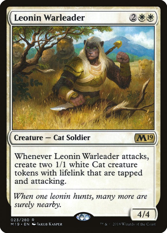 Leonin Warleader [Core Set 2019] Magic: The Gathering