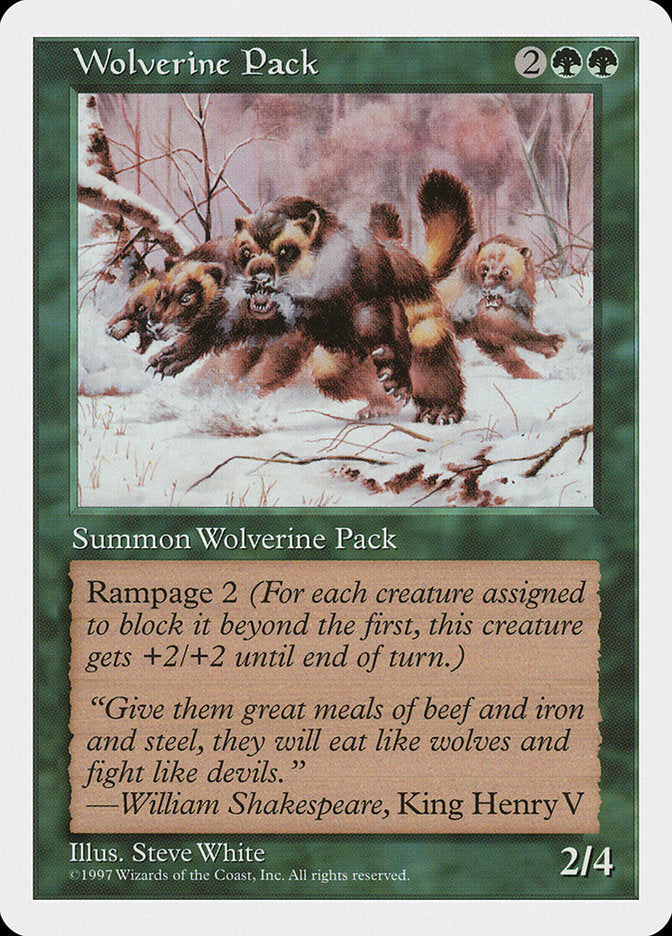 Wolverine Pack [Fifth Edition] Magic: The Gathering