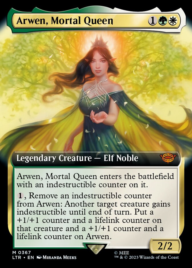 Arwen, Mortal Queen (Extended Art) [The Lord of the Rings: Tales of Middle-Earth] Magic: The Gathering