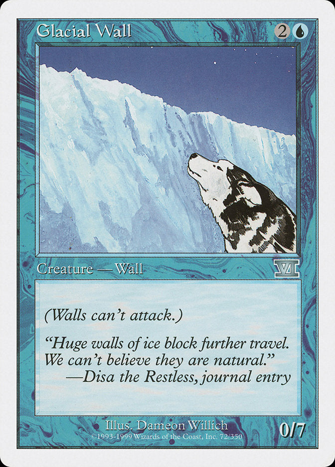 Glacial Wall [Classic Sixth Edition] Magic: The Gathering