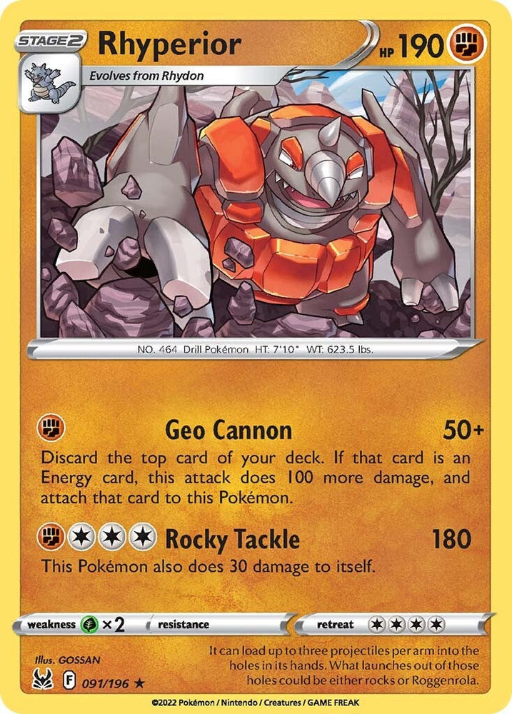 Rhyperior (091/196) [Sword & Shield: Lost Origin] Pokémon