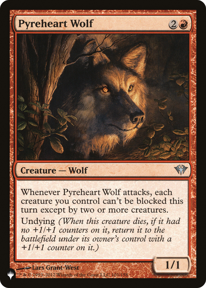 Pyreheart Wolf [The List] Magic: The Gathering