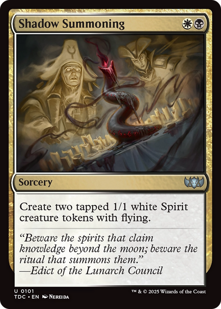 Shadow Summoning [Tarkir: Dragonstorm Commander] Magic: The Gathering