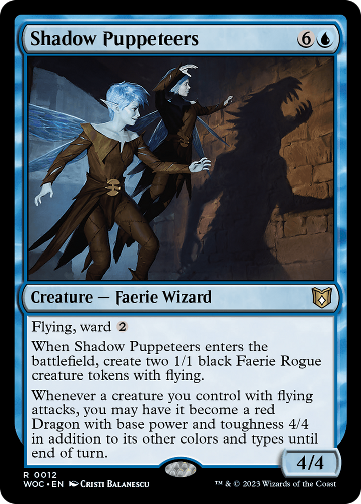 Shadow Puppeteers [Wilds of Eldraine Commander] Magic: The Gathering