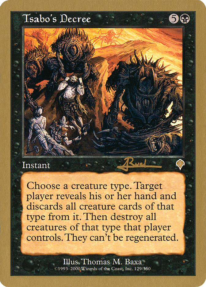 Tsabo's Decree (Antoine Ruel) [World Championship Decks 2001] Magic: The Gathering