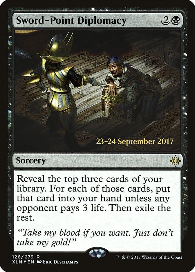 Sword-Point Diplomacy [Ixalan Prerelease Promos] Magic: The Gathering