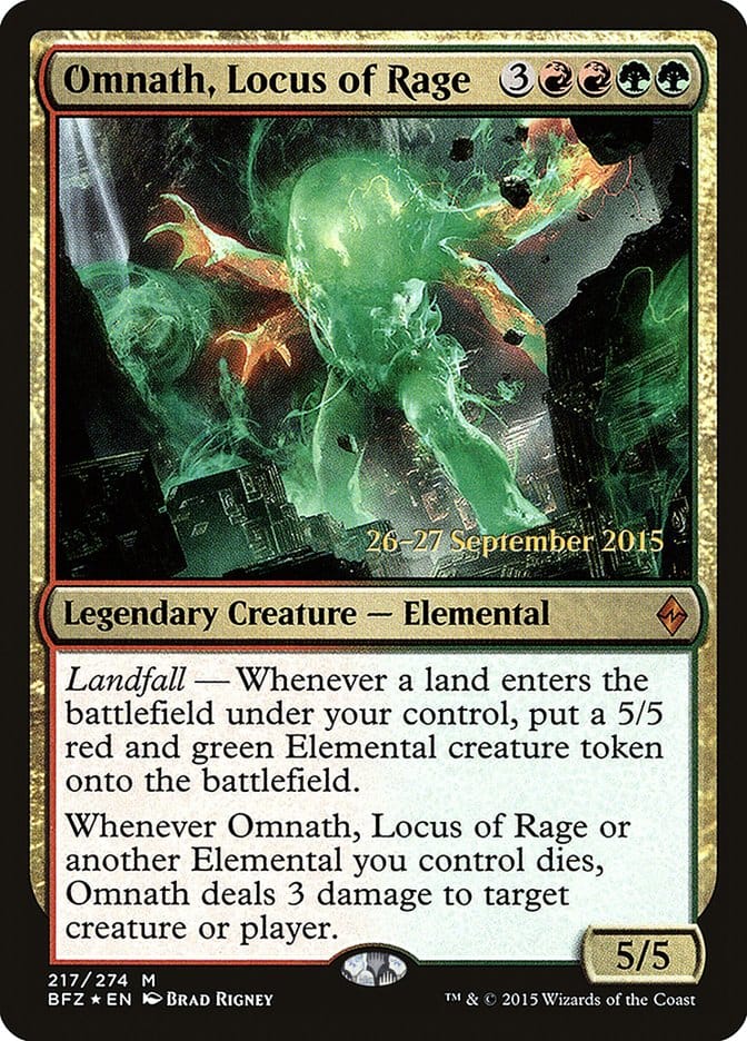 Omnath, Locus of Rage [Battle for Zendikar Prerelease Promos] Magic: The Gathering