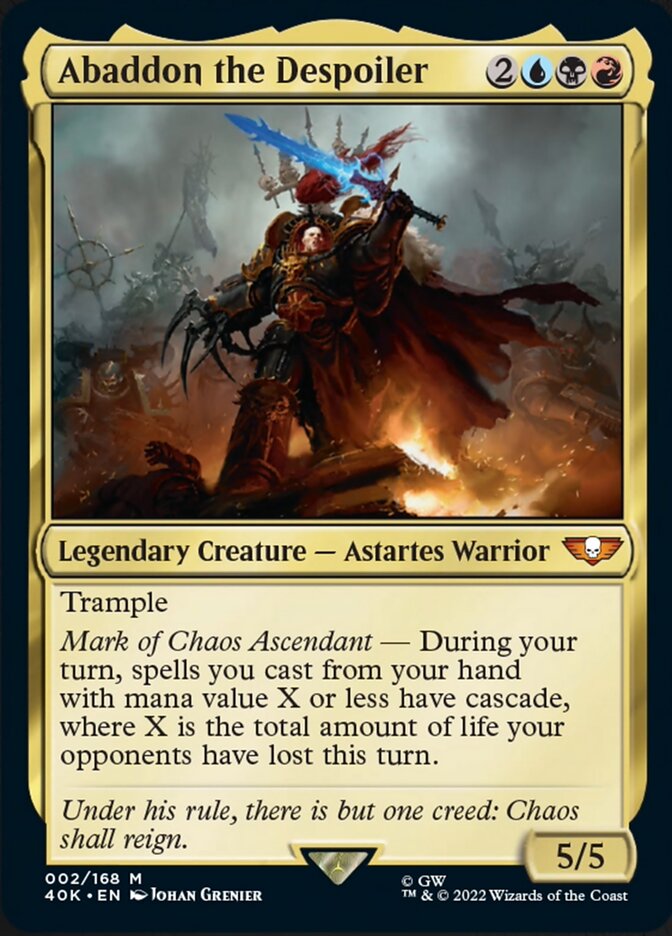 Abaddon the Despoiler (Surge Foil) [Warhammer 40,000] Magic: The Gathering
