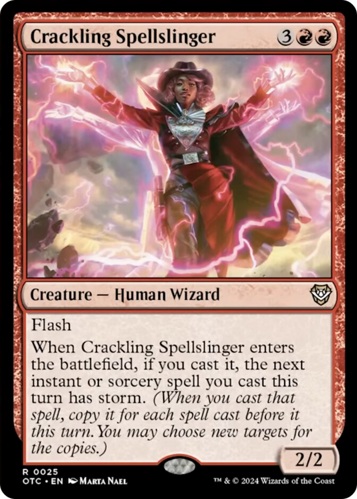 Crackling Spellslinger [Outlaws of Thunder Junction Commander] Magic: The Gathering