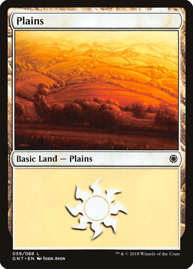 Plains (59) [Game Night 2018] Magic: The Gathering