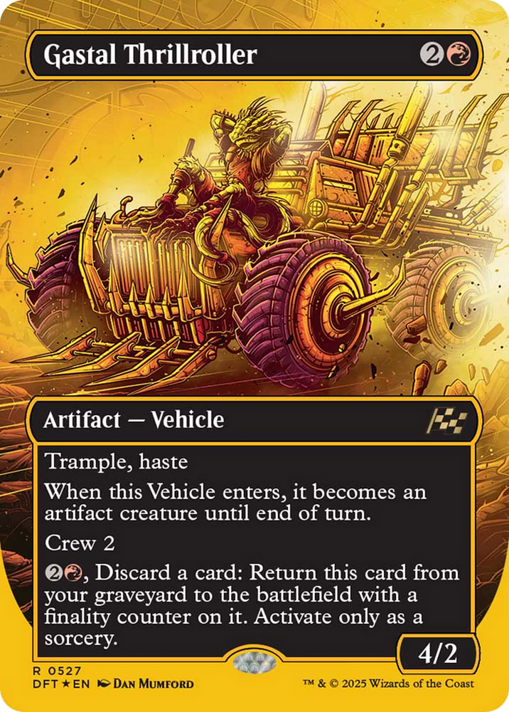 Gastal Thrillroller (Borderless) (First-Place Foil) [Aetherdrift] Magic: The Gathering