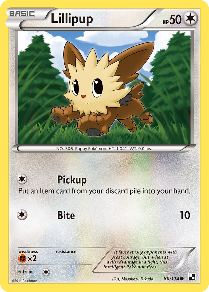 Lillipup (80/114) [Black & White: Base Set] Pokémon