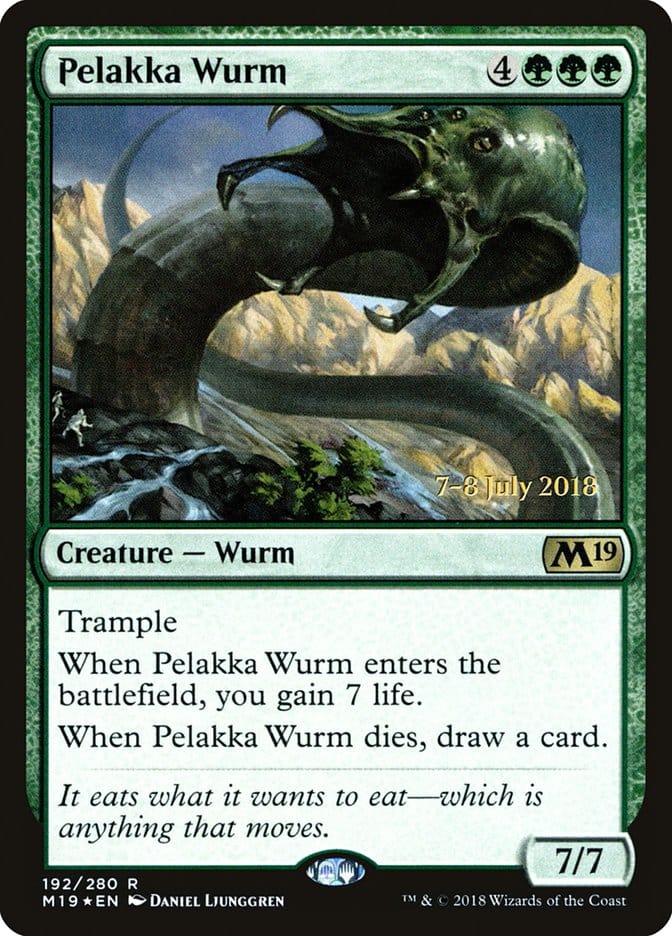 Pelakka Wurm [Core Set 2019 Prerelease Promos] Magic: The Gathering