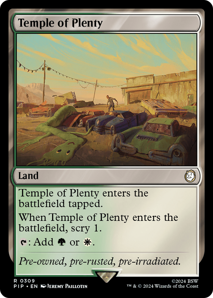 Temple of Plenty [Fallout] Magic: The Gathering