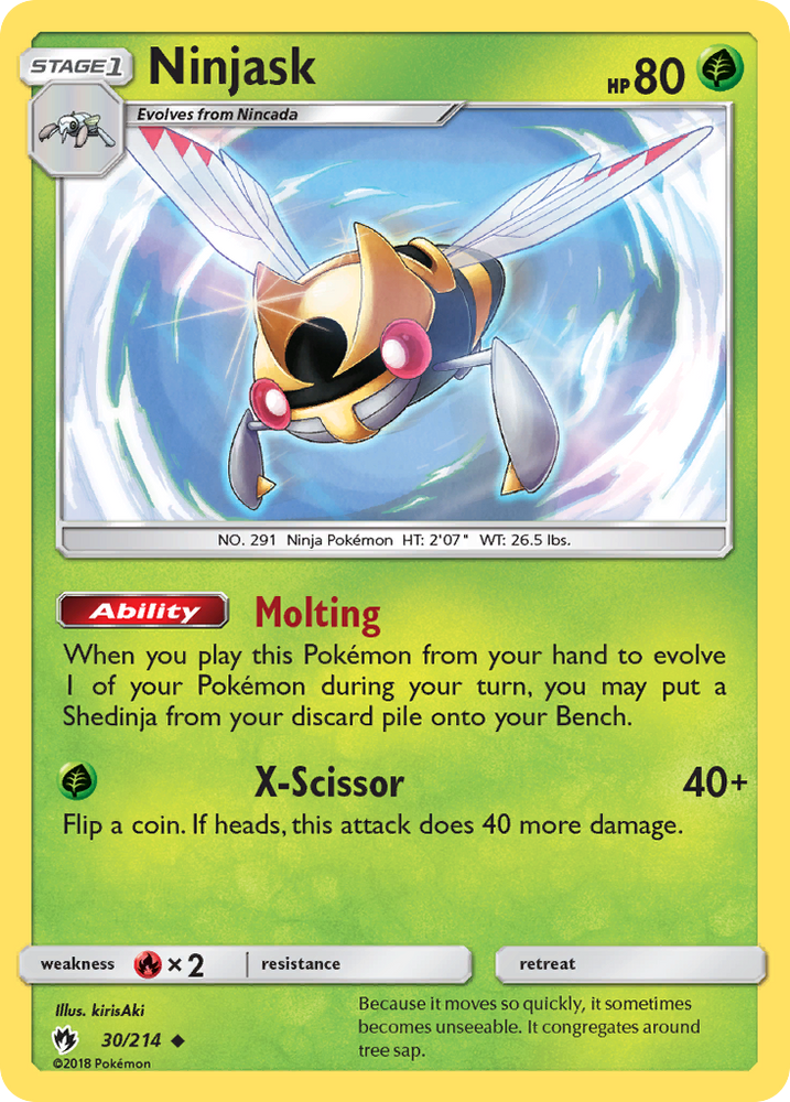 Ninjask (30/214) [Sun & Moon: Lost Thunder] Pokémon