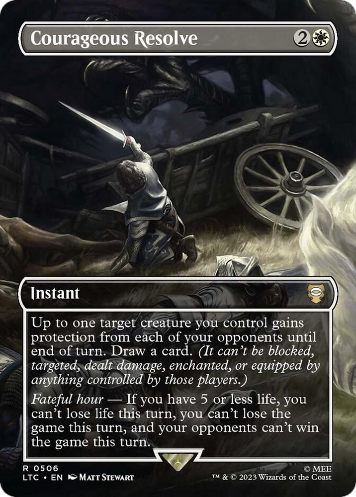 Courageous Resolve (Borderless) [The Lord of the Rings: Tales of Middle-Earth Commander] Magic: The Gathering