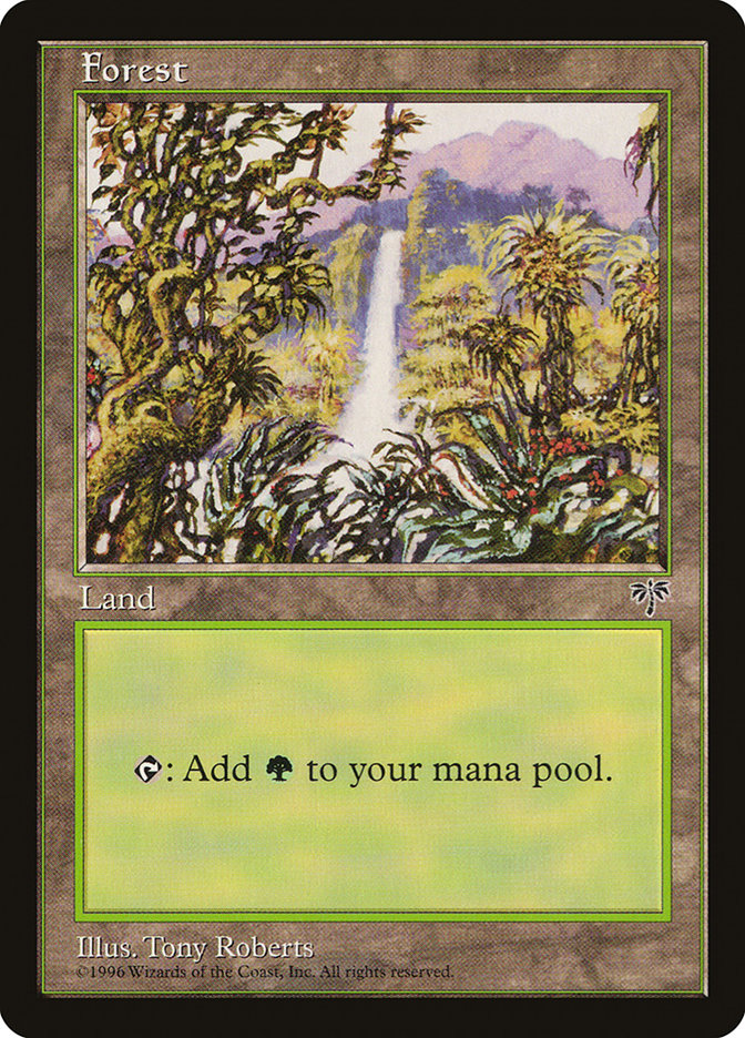 Forest (Waterfall) [Mirage] Magic: The Gathering