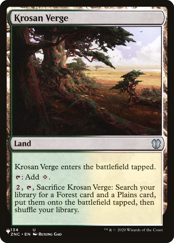 Krosan Verge (ZNC) [The List] Magic: The Gathering