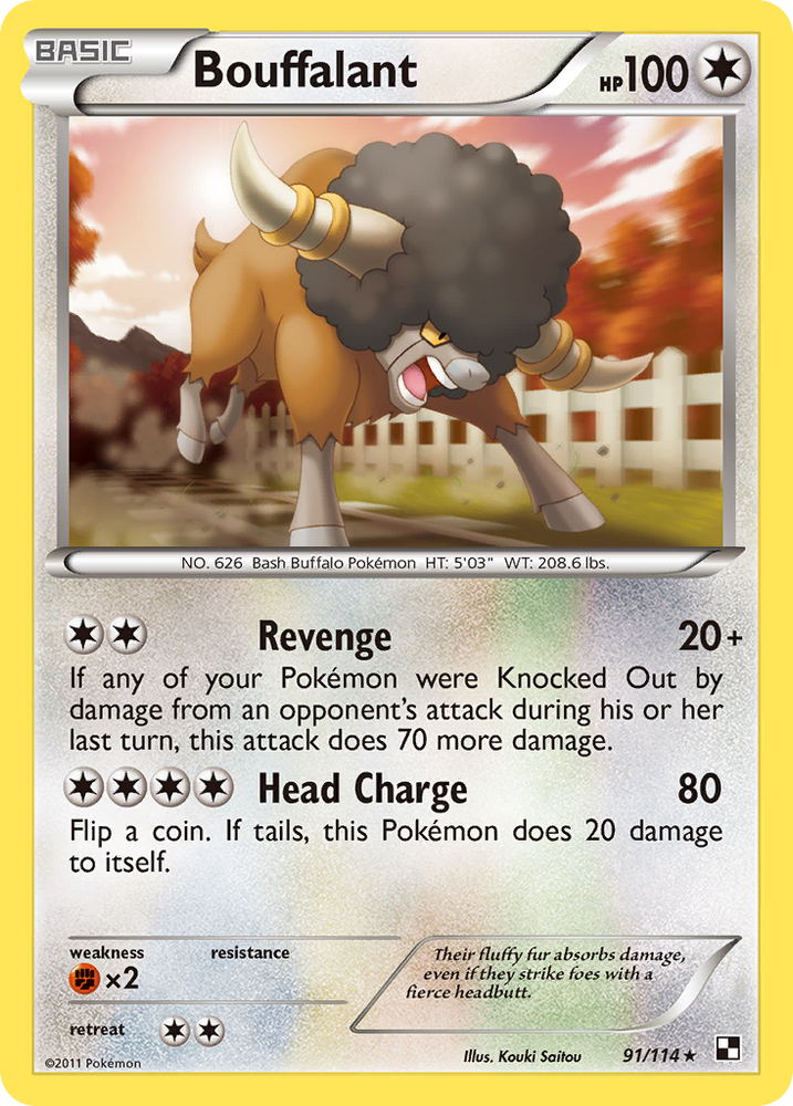 Bouffalant (91/114) [Black & White: Base Set] Pokémon