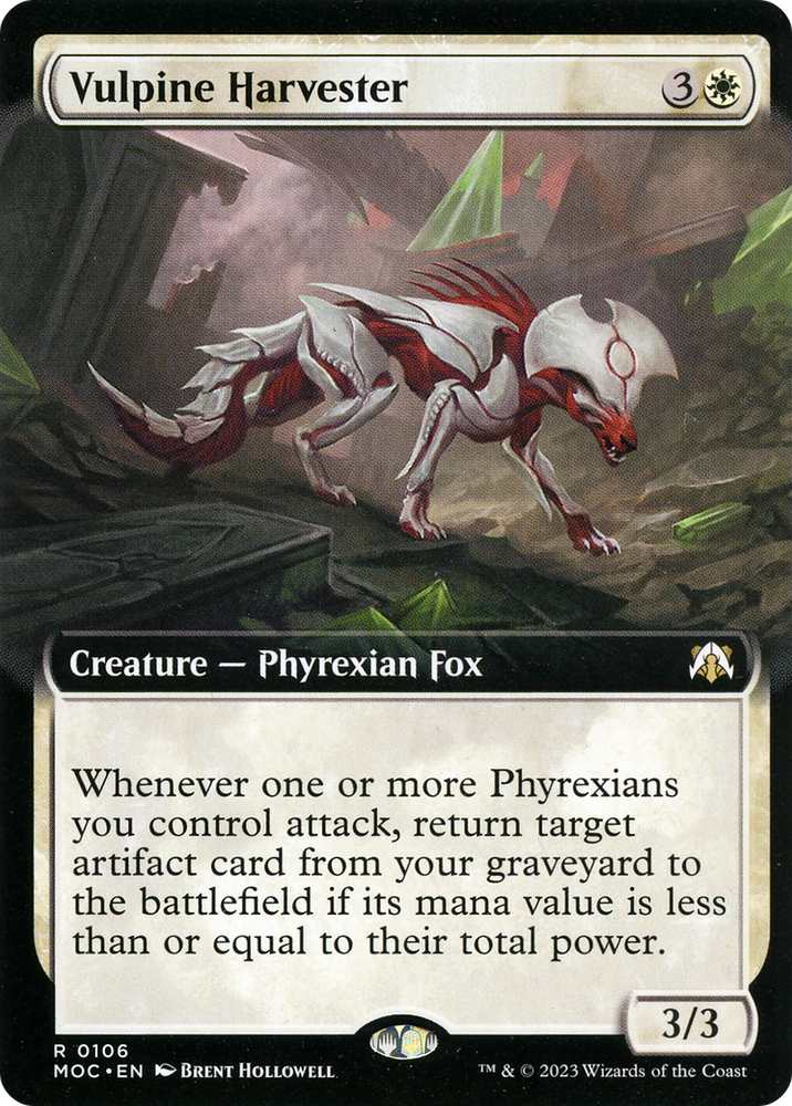 Vulpine Harvester (Extended Art) [March of the Machine Commander] Magic: The Gathering