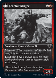 Fearful Villager // Fearsome Werewolf [Innistrad: Double Feature] Magic: The Gathering