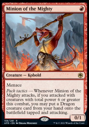 Minion of the Mighty (Promo Pack) [Dungeons & Dragons: Adventures in the Forgotten Realms Promos] Magic: The Gathering