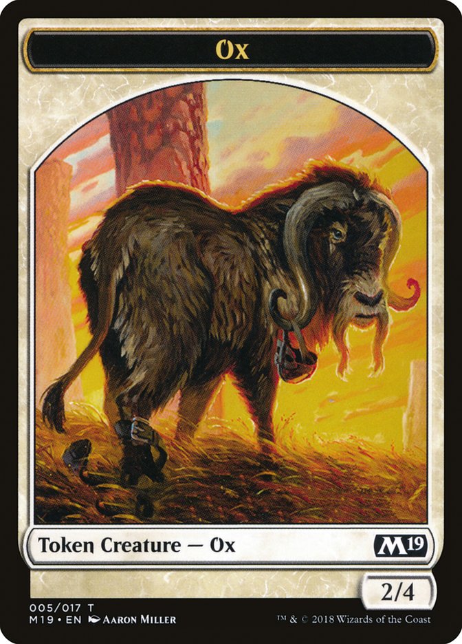 Ox Token [Core Set 2019 Tokens] Magic: The Gathering
