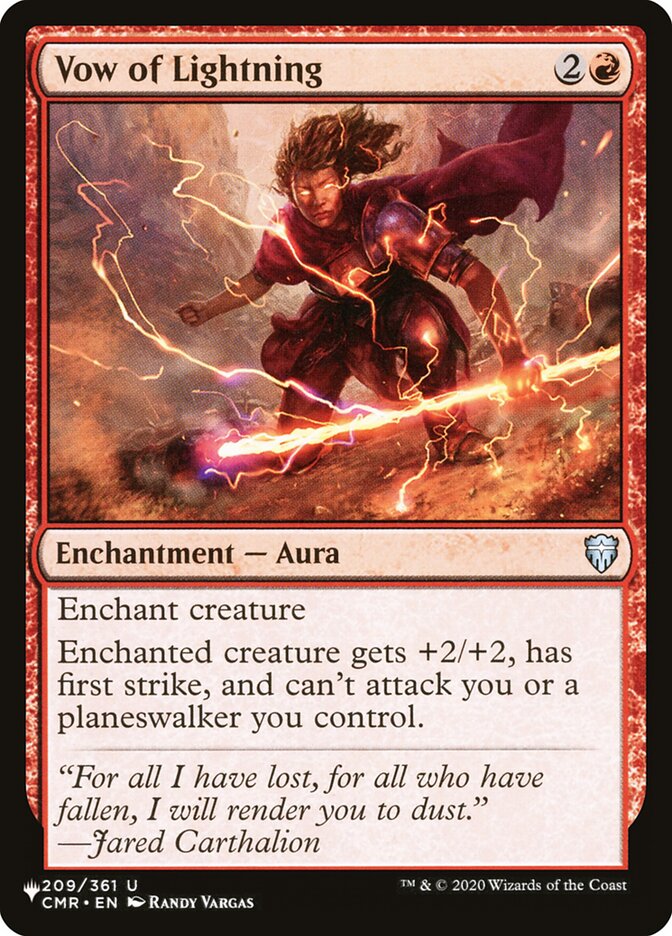 Vow of Lightning [The List] Magic: The Gathering