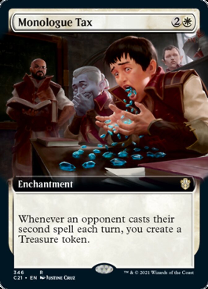Monologue Tax (Extended Art) [Commander 2021] Magic: The Gathering