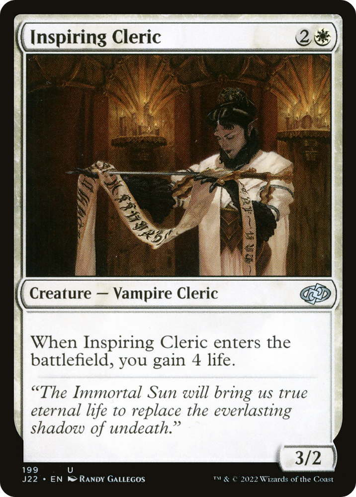 Inspiring Cleric [Jumpstart 2022] Magic: The Gathering