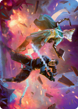 Explosive Entry Art Card [Kamigawa: Neon Dynasty Art Series] Magic: The Gathering