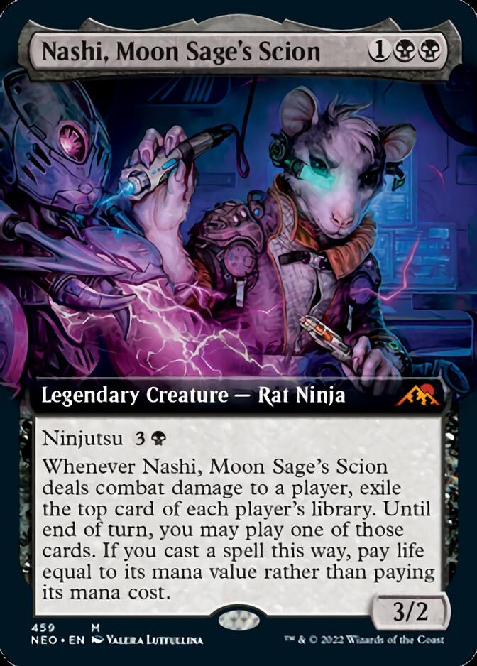 Nashi, Moon Sage's Scion (Extended Art) [Kamigawa: Neon Dynasty] Magic: The Gathering