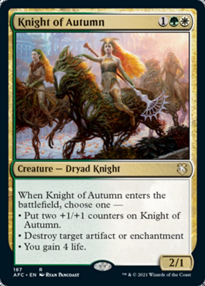 Knight of Autumn [Dungeons & Dragons: Adventures in the Forgotten Realms Commander] Magic: The Gathering