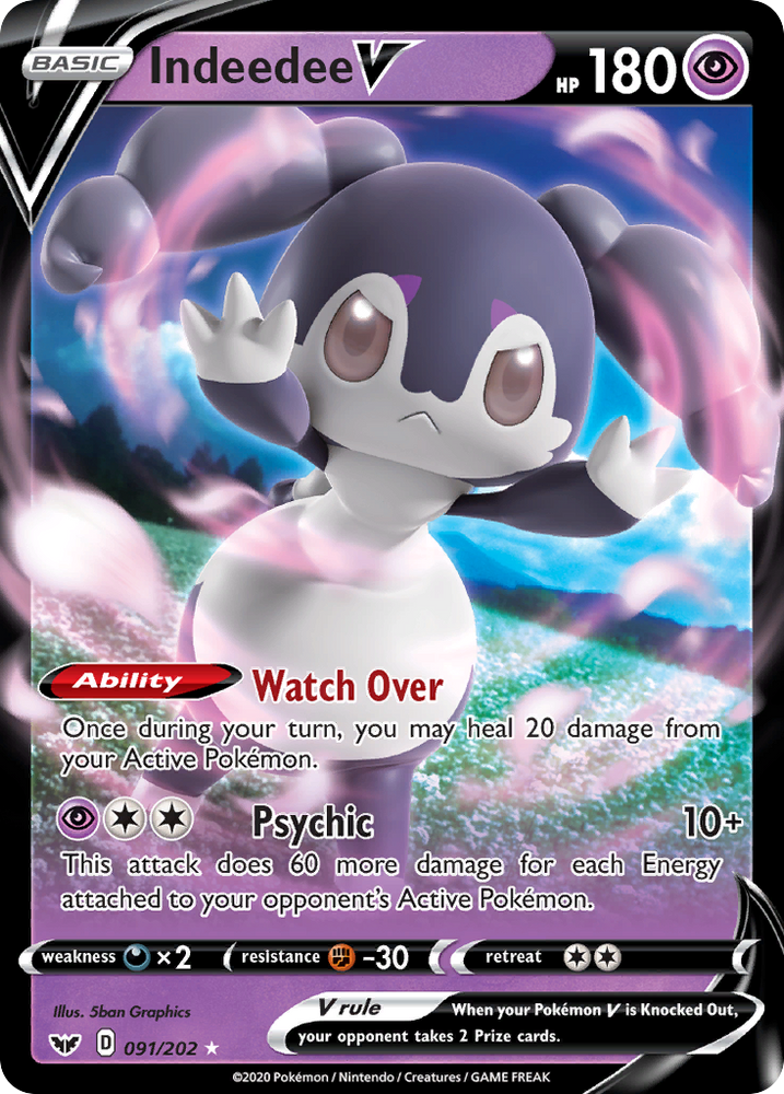 Indeedee V (091/202) [Sword & Shield: Base Set] Pokémon
