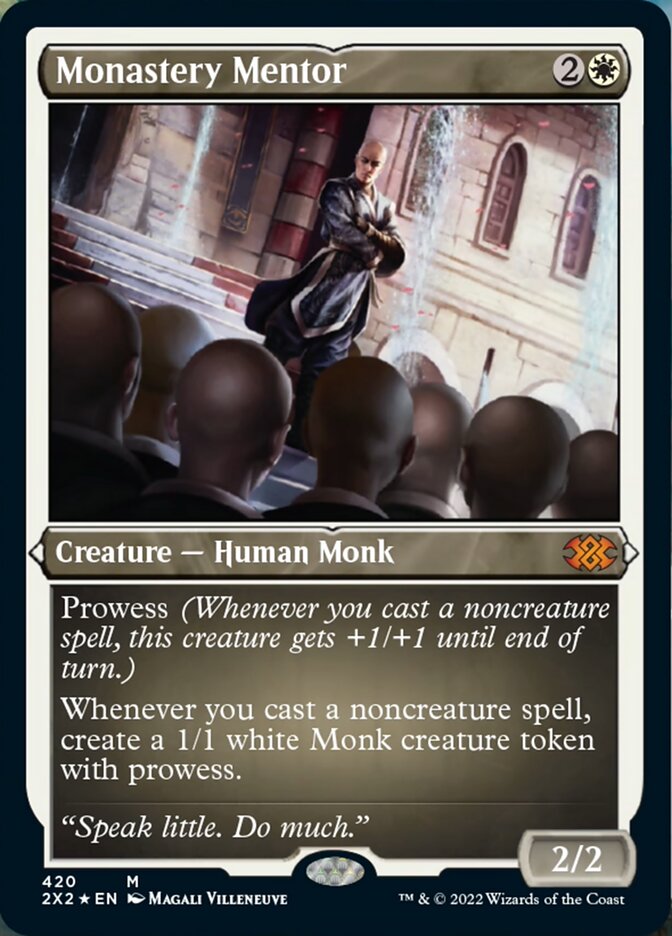 Monastery Mentor (Foil Etched) [Double Masters 2022] Magic: The Gathering