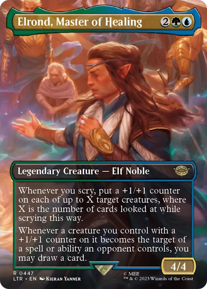 Elrond, Master of Healing (Borderless Alternate Art) [The Lord of the Rings: Tales of Middle-Earth] Magic: The Gathering